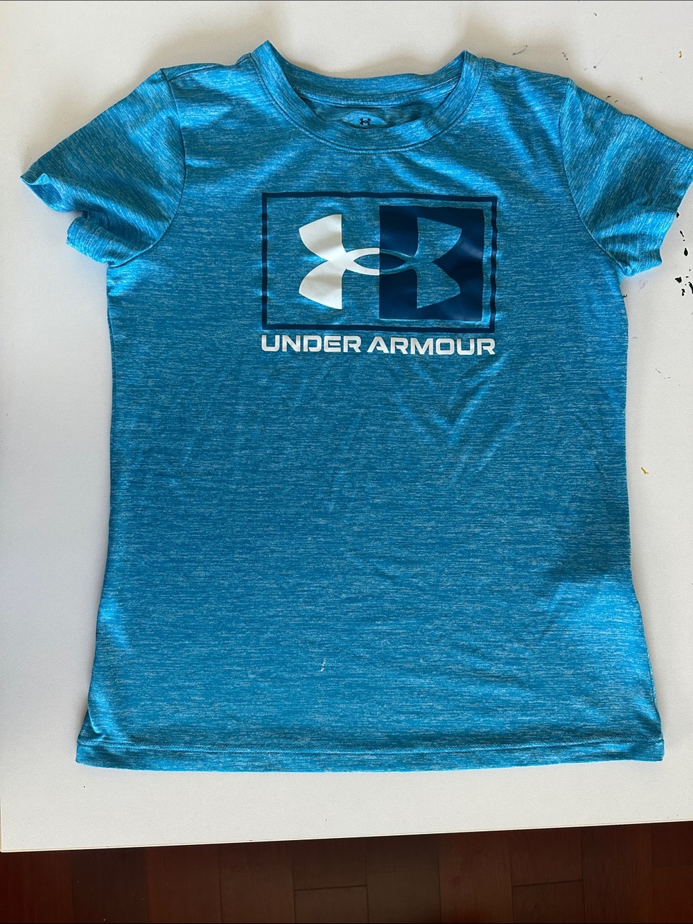 Under Armour Teal Heather Short-Sleeve Logo Tee